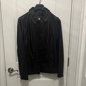 Eddie Bauer Women's Brown, Stine Leather Bomber Jacket